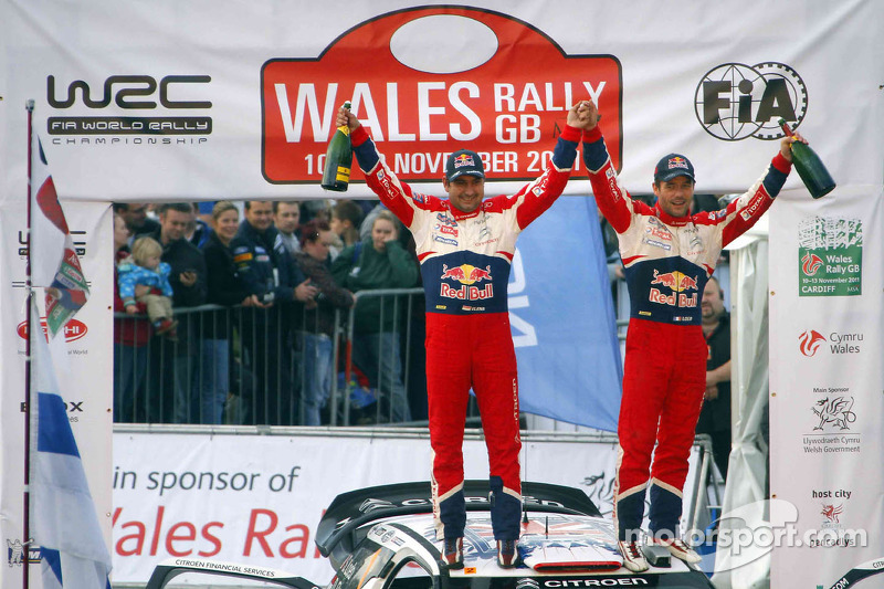 Sébastien Loeb and Daniel Elena, Citroën DS3 WRC, Citroën Total World Rally Team celebrate 8 WRC championships