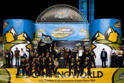 Championship podium: NASCAR Camping World Truck Series 2011 champion Austin Dillon, RCR Chevrolet celebrates