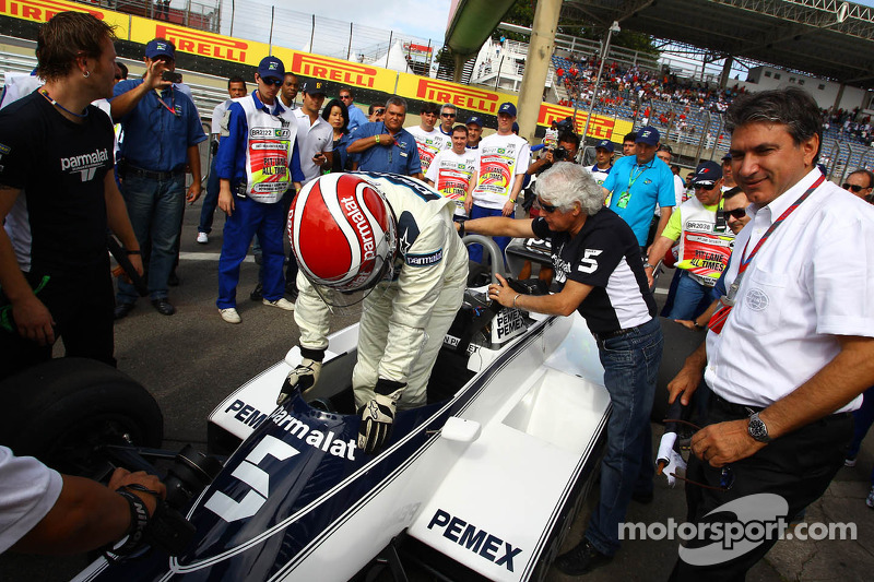 Nelson Piquet, drives the Brabham BT49