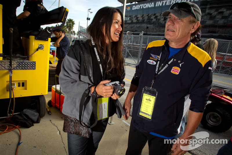 Brian Johnson with his wife Brenda at Daytona January test