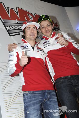 Nicky Hayden et Valentino Rossi