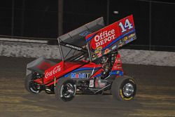 Tony Stewart in action in his winged sprint car