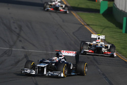 Pastor Maldonado, Williams F1 Team y Sergio Pérez, Sauber F1 Team