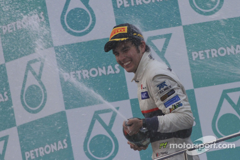 Podio: segundo lugar Sergio Pérez, Sauber F1