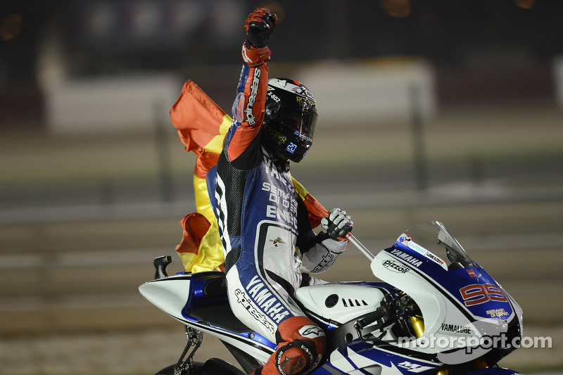 Race winner Jorge Lorenzo, Yamaha Factory Racing celebrates