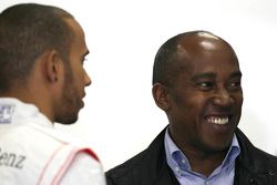 Lewis Hamilton, McLaren Mercedes with father Anthony Hamilton