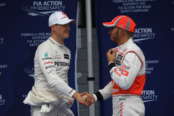 Michael Schumacher, Mercedes AMG F1 and Lewis Hamilton, McLaren Mercedes