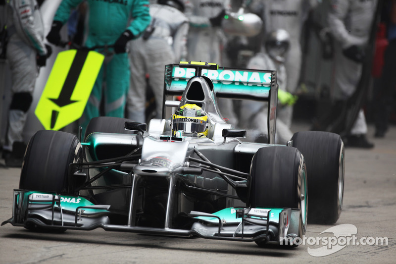 Nico Rosberg, Mercedes AMG F1 makes a pit stop