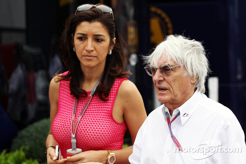 Bernie Ecclestone mit seiner Verlobten Fabiana Flosi