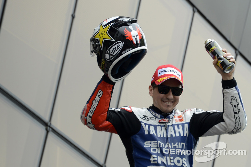 Podium: race winner Jorge Lorenzo, Yamaha Factory Racing