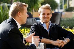 Nico Rosberg and Mika Hakkinen in the streets of Monte Carlo