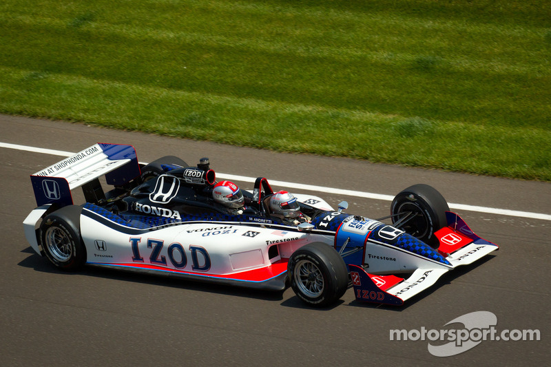 Mario Andretti drives the IndyCar two-seater experience car