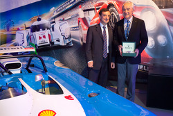 ACO press conference: ACO President Pierre Fillon with 2012 Spirit of Le Mans Award winner Gérard Larrousse