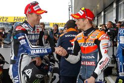 Ben Spies, Yamaha Factory Racing, et Casey Stoner, Repsol Honda Team