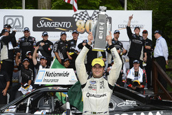 Victory lane: race winner Nelson Piquet Jr. celebrates