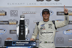 Victory lane: race winner Nelson Piquet Jr. celebrates