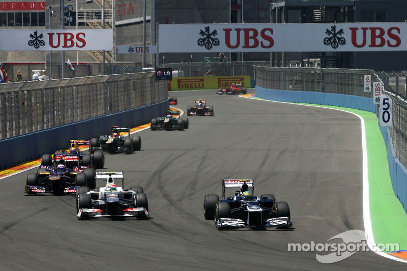 Sergio Pérez, Sauber F1 Team y Bruno Senna, Williams F1 Team