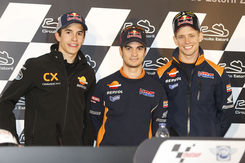Dani Pedrosa, Casey Stoner y Marc Márquez