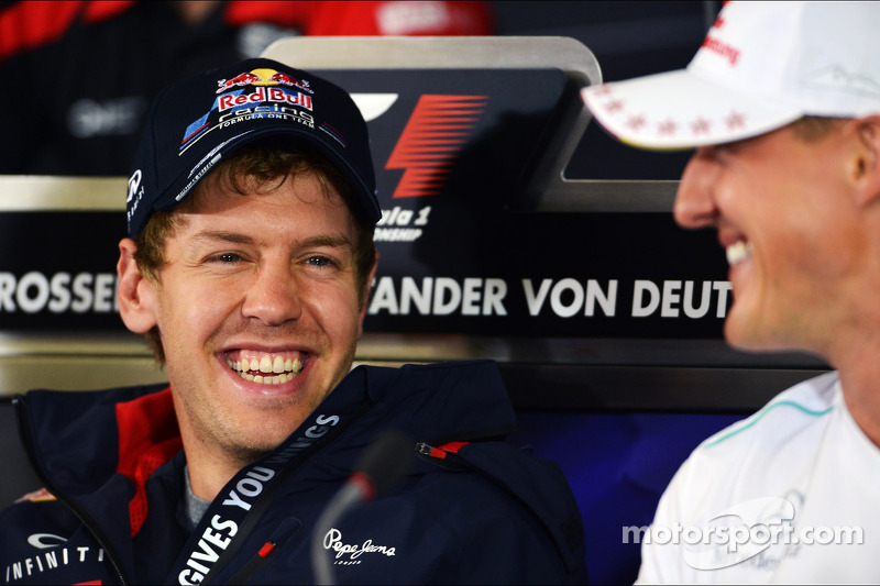 Sebastian Vettel, Red Bull Racing ve Michael Schumacher, Mercedes AMG F1 FIA basın toplantısı