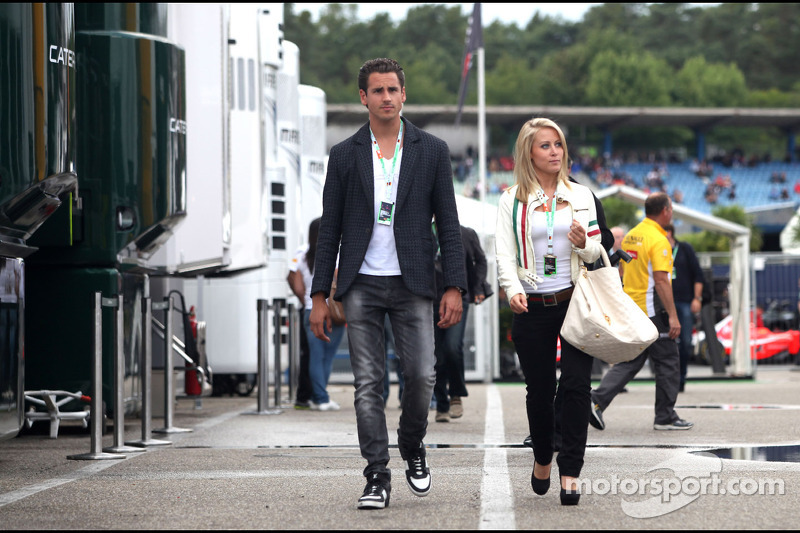 Adrian Sutil, and his girlfriend