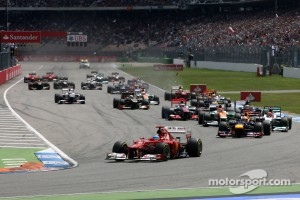 Start of the race, Fernando Alonso, Scuderia Ferrari