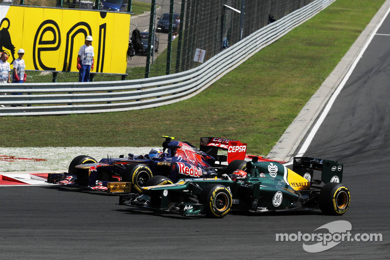 Jean Eric Vergne, Scuderia Toro Rosso y Heikki Kovalainen, Caterham batalla por la posición