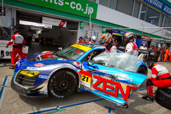 Pitstop practice for #21 Hitotsuyama Racing Audi R8 LMS: Cyndie Allemann, Akihiro Tsuzuki