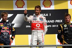 Sebastian Vettel, Red Bull Racing, Jenson Button, McLaren Mercedes and Kimi Raikkonen, Lotus F1 Team