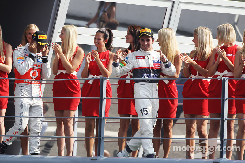 Podio: segundo lugar Sergio Pérez, Sauber