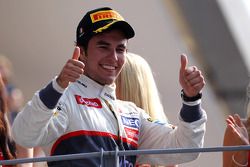 Podium: second place Sergio Perez, Sauber