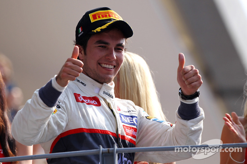 Podio: segundo lugar Sergio Pérez, Sauber