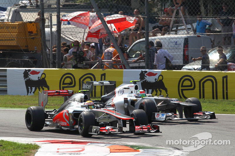 Lewis Hamilton, McLaren Mercedes y Sergio Perez, Sauber F1 Team