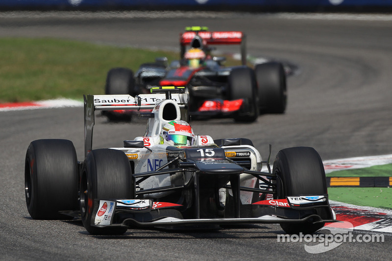 Sergio Perez, Sauber lidera a Lewis Hamilton, McLaren