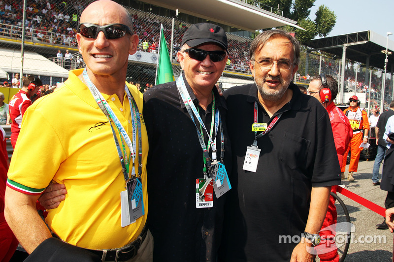 Dr Mauro Ferrari with Sergio Marchionne, CEO FIAT Group, on the grid