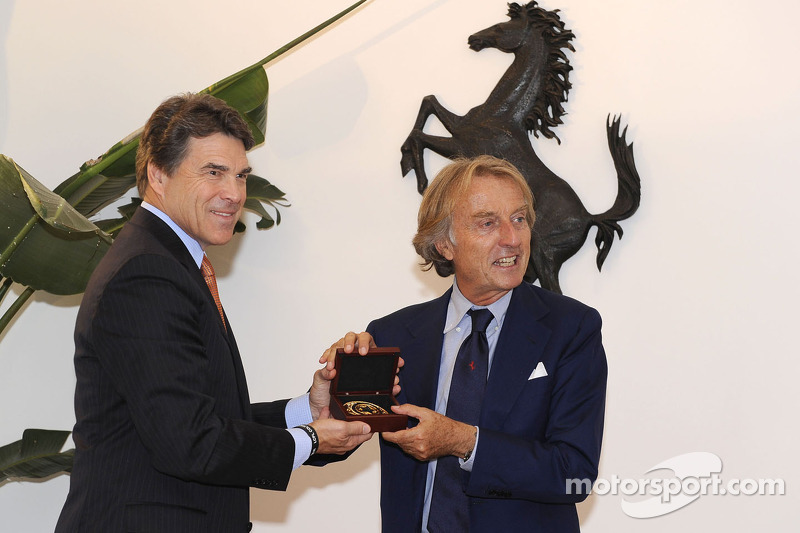 Texas Gov. Rick Perry meets ve Luca di Montezemolo