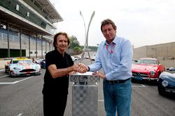 Emerson Fittipaldi, local promoter for the 6 Hours of Sao Paulo with Gerard Neveu, FIA WEC CEO