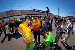 Ryan Hunter-Reay, Andretti Autosport Chevrolet and James Hinchcliffe, Andretti Autosport Chevrolet with Michael Andretti