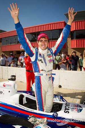 Indy Lights series 2012 champion Tristan Vautier, Sam Schmidt Motorsports celebrates