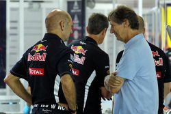 Adrian Newey, Red Bull Racing Chief Technical Officer with Mario Illien, Ilmor Engine Designer