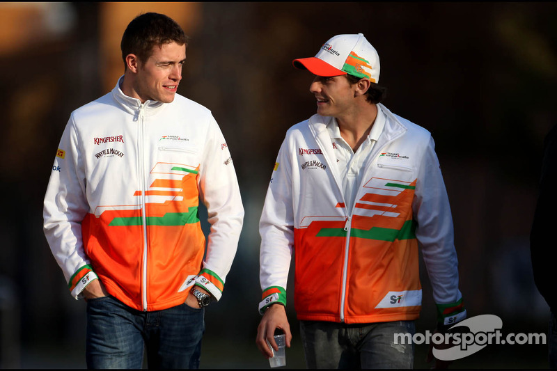 Paul di Resta, Sahara Force India Formula One Team and Jules Bianchi, Sahara Force India Formula One Team