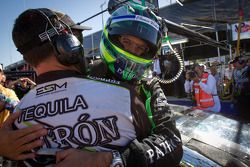 GT pole winner Guy Cosmo celebrates
