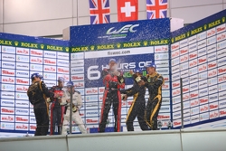 LMP1 private teams podium: winner Andrea Belicchi, Harold Primat, Cong Fu Chen, second place David Brabham, Karun Chandhok, Peter Dumbreck, third place Nick Leventis, Danny Watts, Jonny Kane