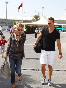 Michael Schumacher, Mercedes AMG F1 with wife Corinna Schumacher