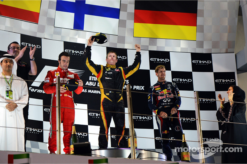 2012: 1. Кими Райкконен, 2. Фернандо Алонсо, 3. Себастьян Феттель
