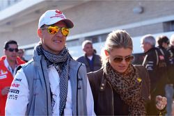 Michael Schumacher, Mercedes AMG F1 with wife Corinna Schumacher