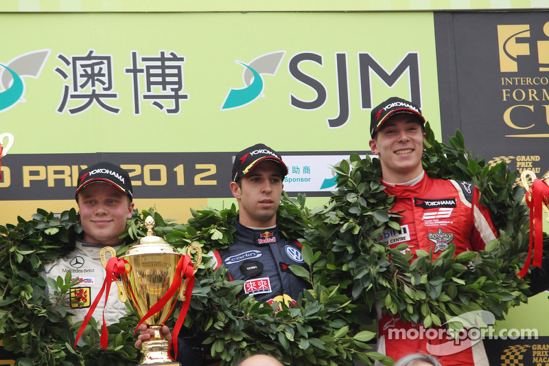 2012: 1. Antonio Felix da Costa, 2. Felix Rosenqvist, 3. Alex Lynn