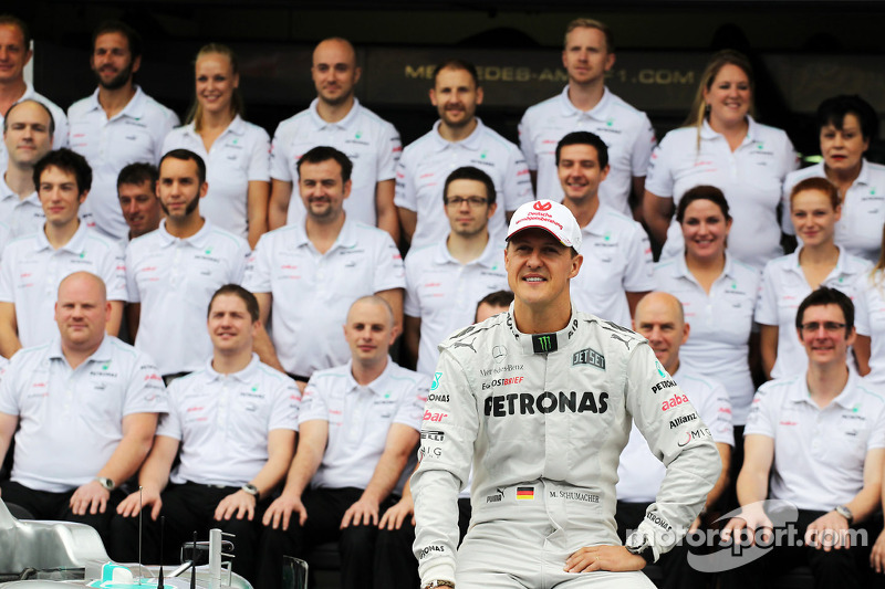 Michael Schumacher, Mercedes AMG F1 at a team photograph