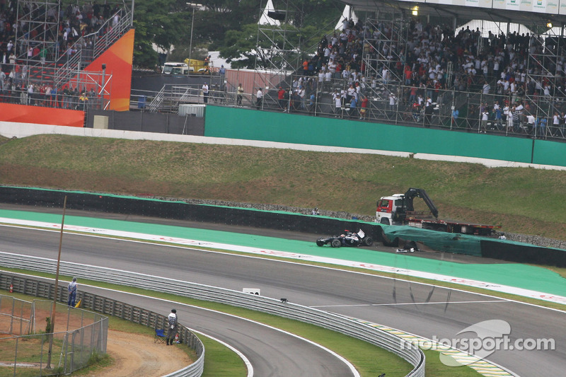 Crash von Pastor Maldonado, Williams