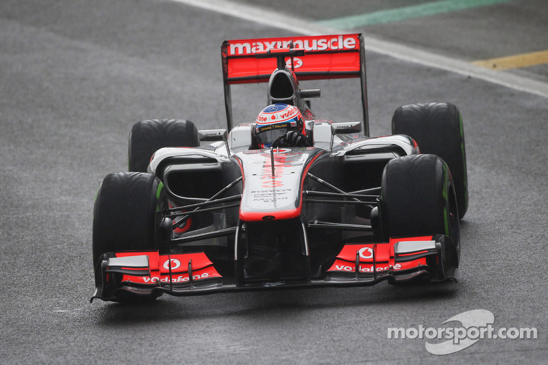 Race winnaar Jenson Button, McLaren