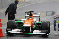 Nico Hulkenberg, Sahara Force India F1 in parc ferme
